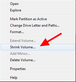 Shrink Volume