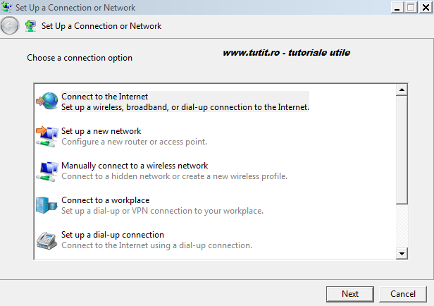Set up a connection or network